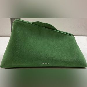 The Attico 8:30PM Green Suede Clutch